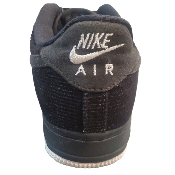 Nike Air Force 1LV8 Shoes Size 5Y Black Lace Up Corduroy Sneakers - Picture 8 of 11
